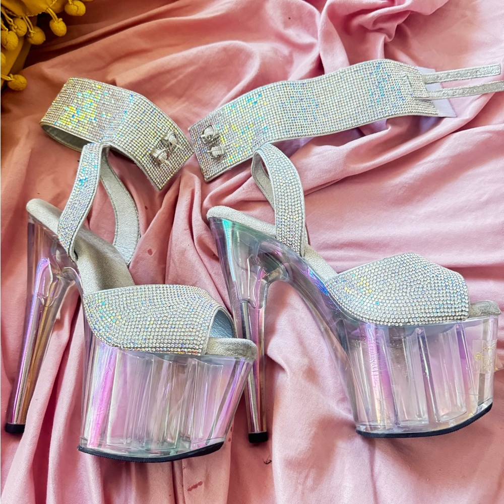 rhinestone ankle strap pleasers